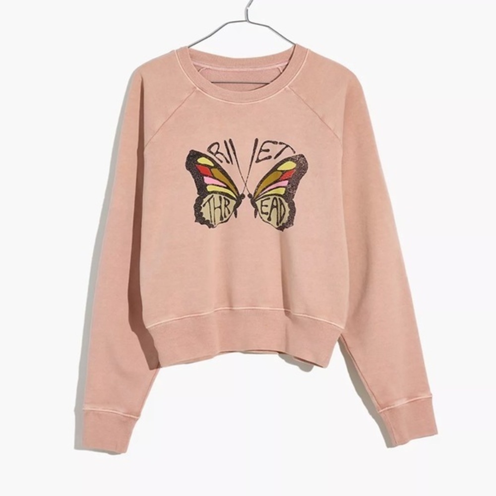 Madewell
Rivet & Thread Butterfly Raglan Sweatshirt Small NWT